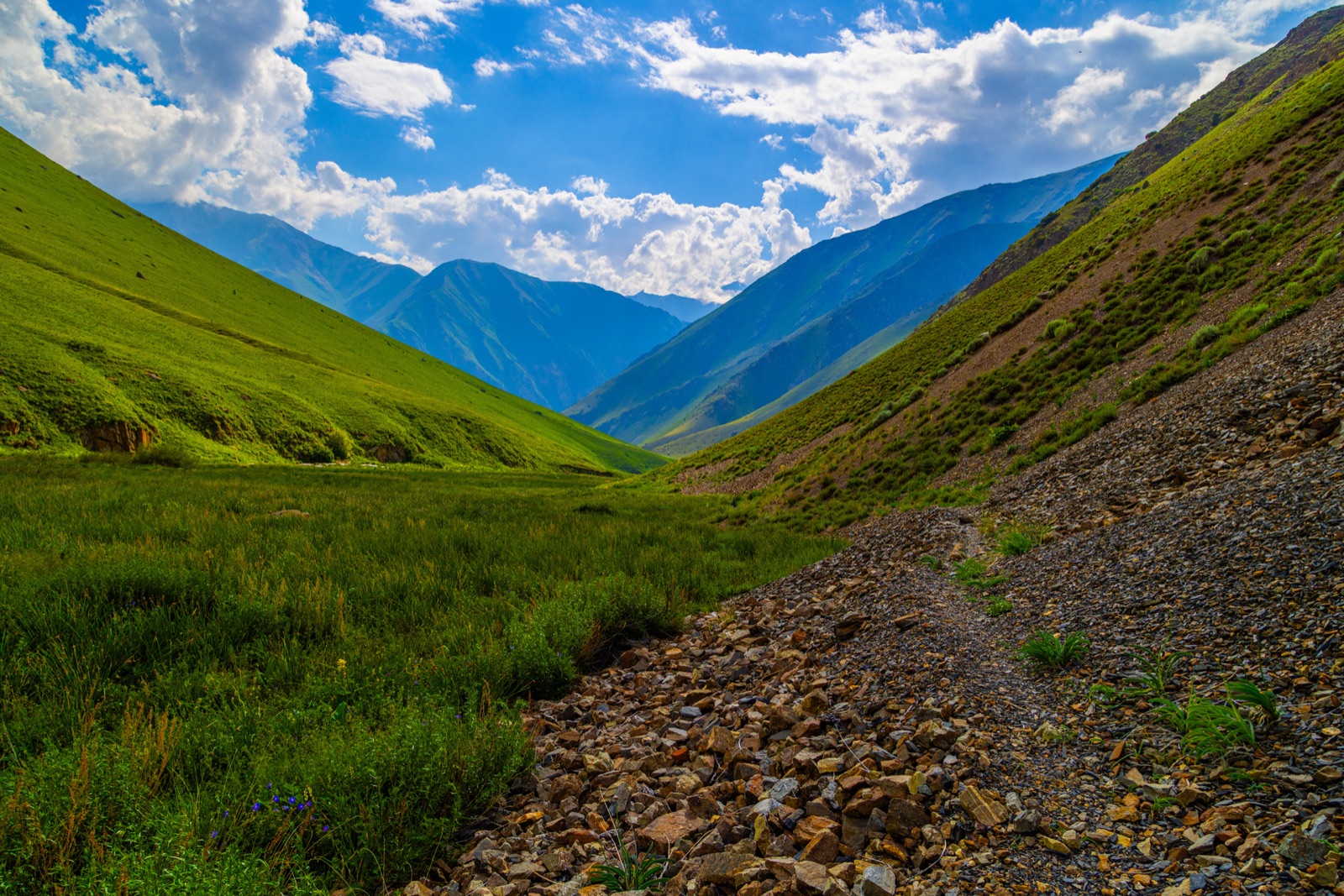 Kyrgyzstan mountain landscape with development potential