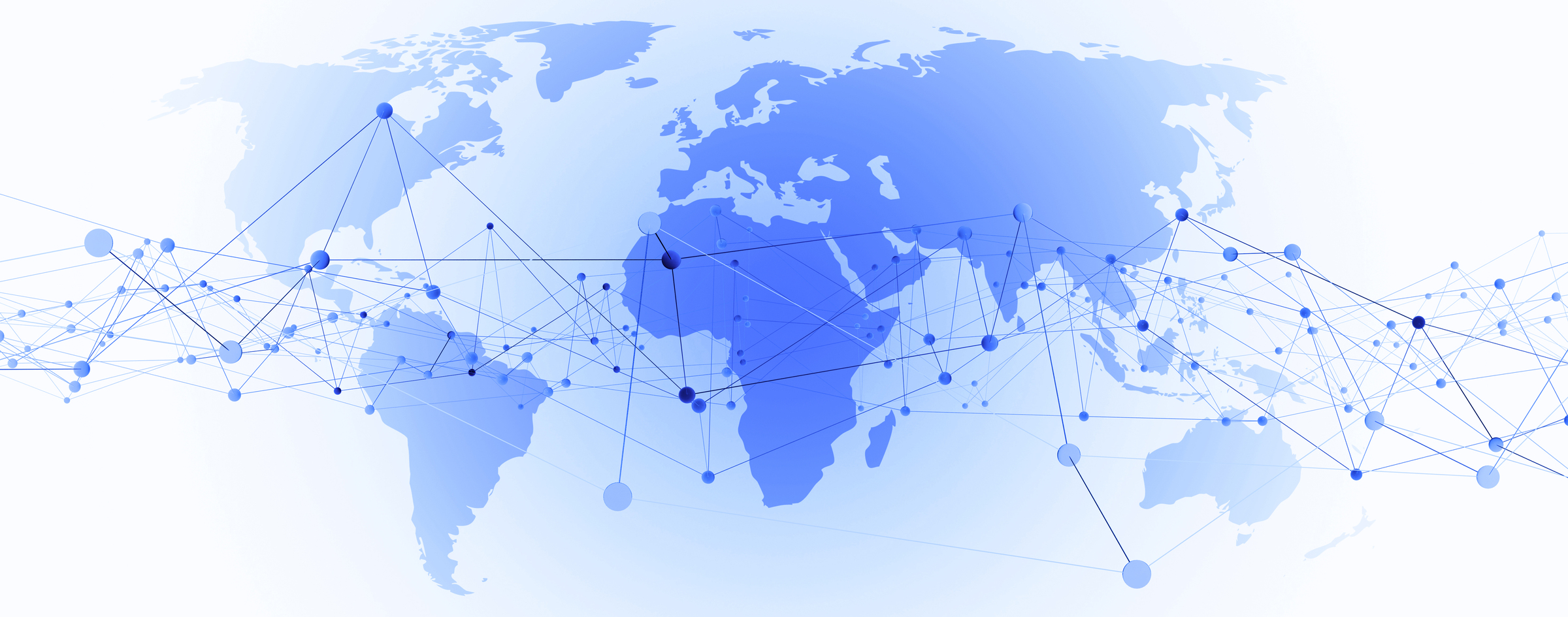 Global network world map