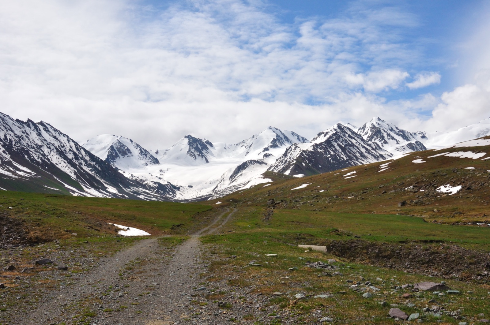 Hiking in Kyrgyzstan mountain landscape